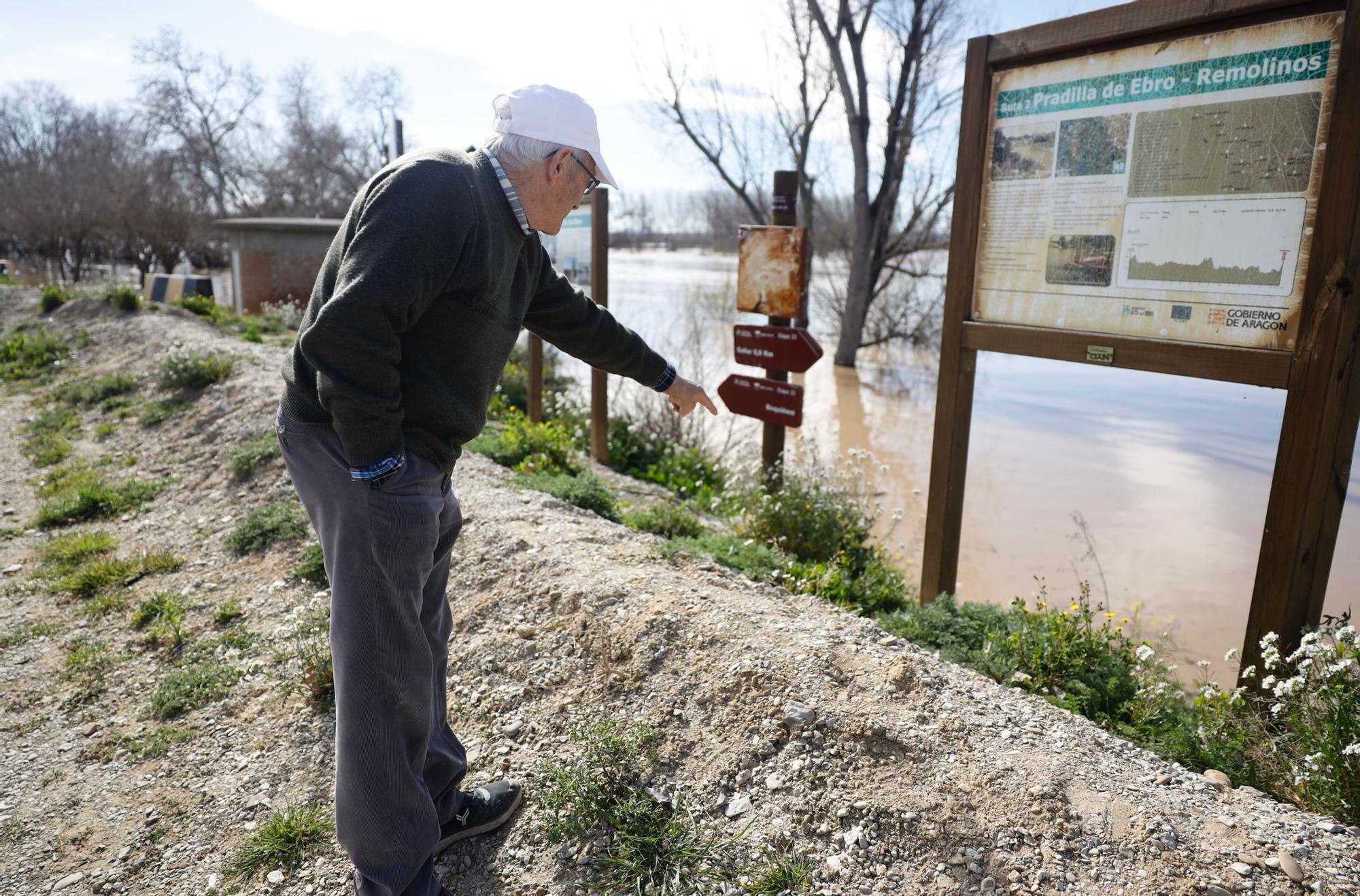 En imágenes | Así transcurre la crecida del Ebro a su paso por Aragón