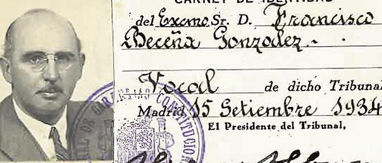 Uno de los documentos de Francisco Beceña González donados a Cangas de Onís.