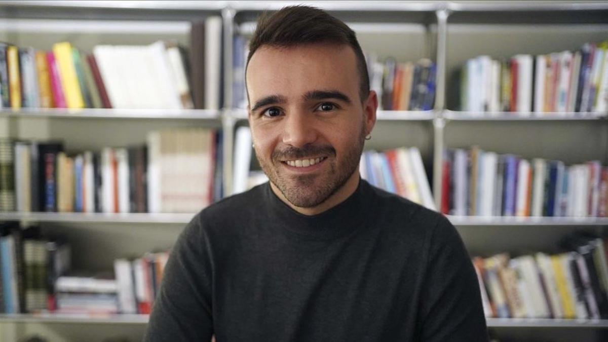 Cristian Olivé, autor de 'Profes rebeldes', en Madrid.