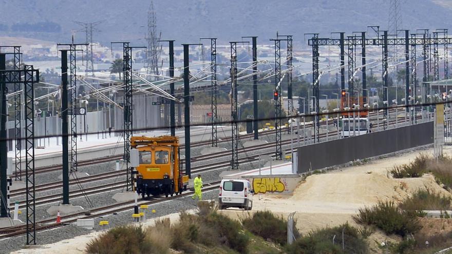 Imagen de archivo de las obras del Corredor Mediterráneo entre Elche y Murcia