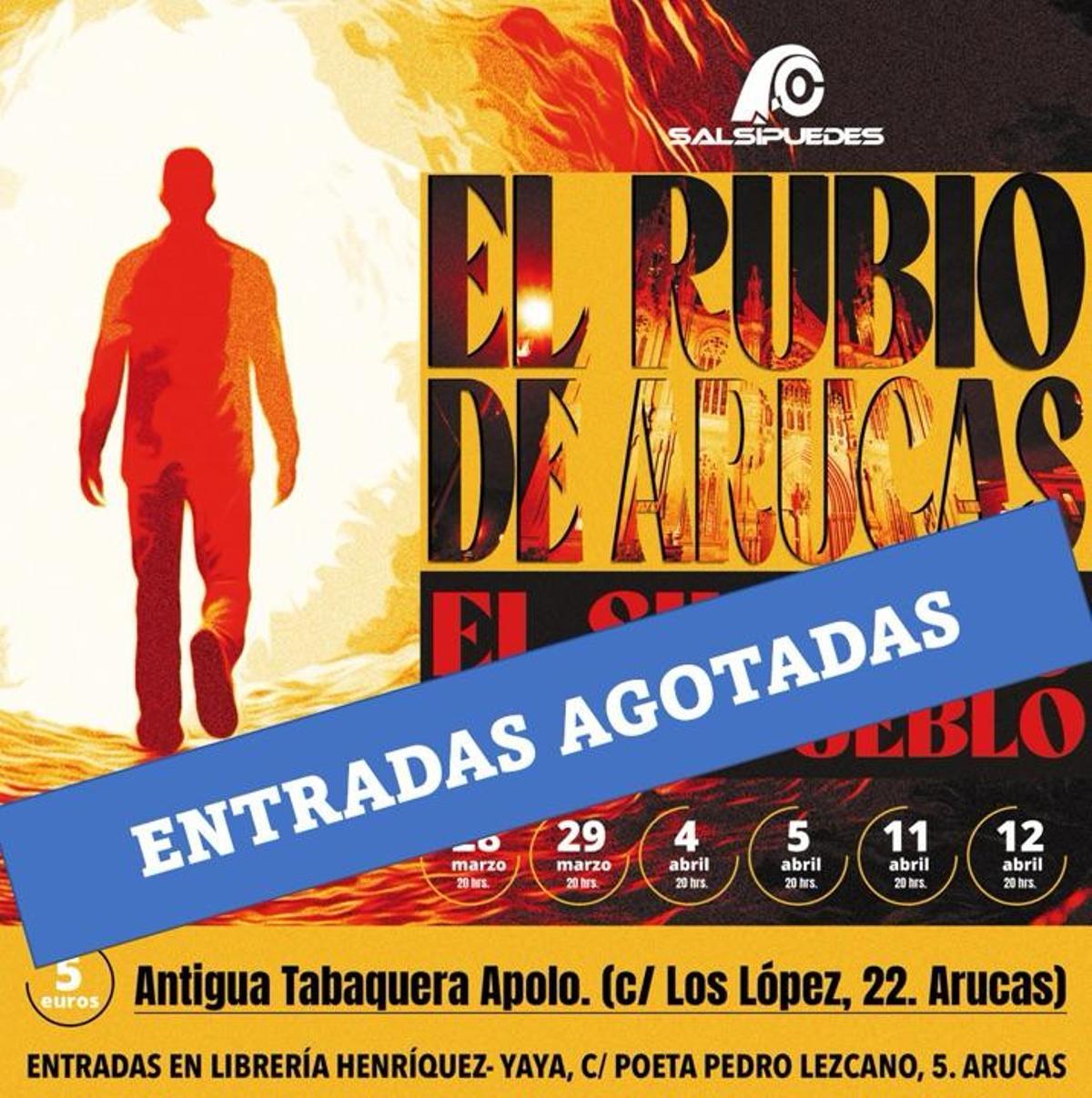 Cartel que anuncia entradas agotadas.