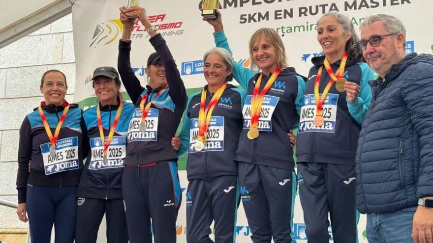 La atleta borjana Arancha Tejero ganó con la selección aragonesa el título nacional en el Campeonato de España de 5K. | SERVICIO ESPECIAL