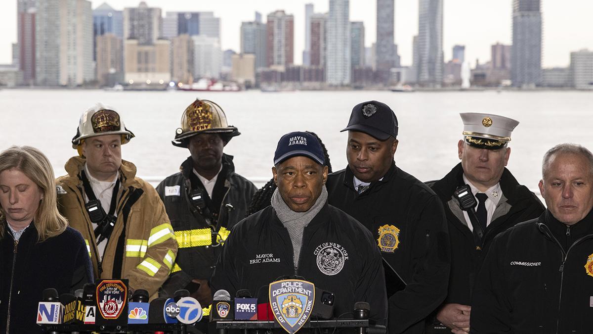Declaraciones de Eric Adams, el alcalde de Nueva York, sobre el accidente del helicóptero en el río Hudson