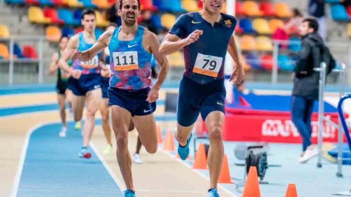 Marc Alcalá en la carrera de 1500 metros.