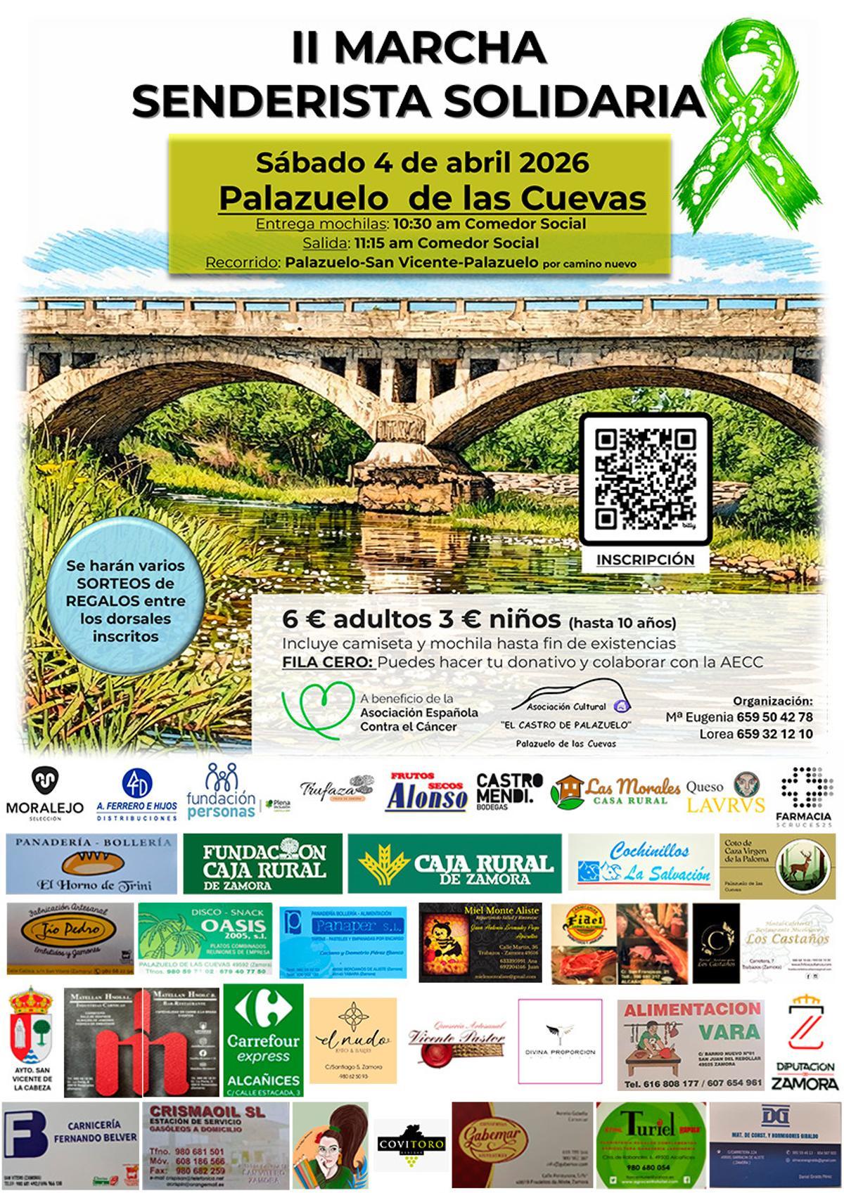 Cartel anunciador de la marcha en Palazuelos.