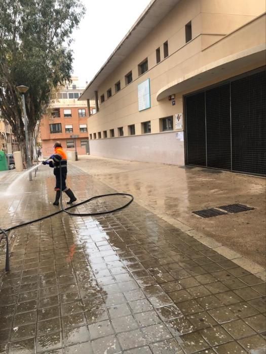 Desinfección de calles en Alicante