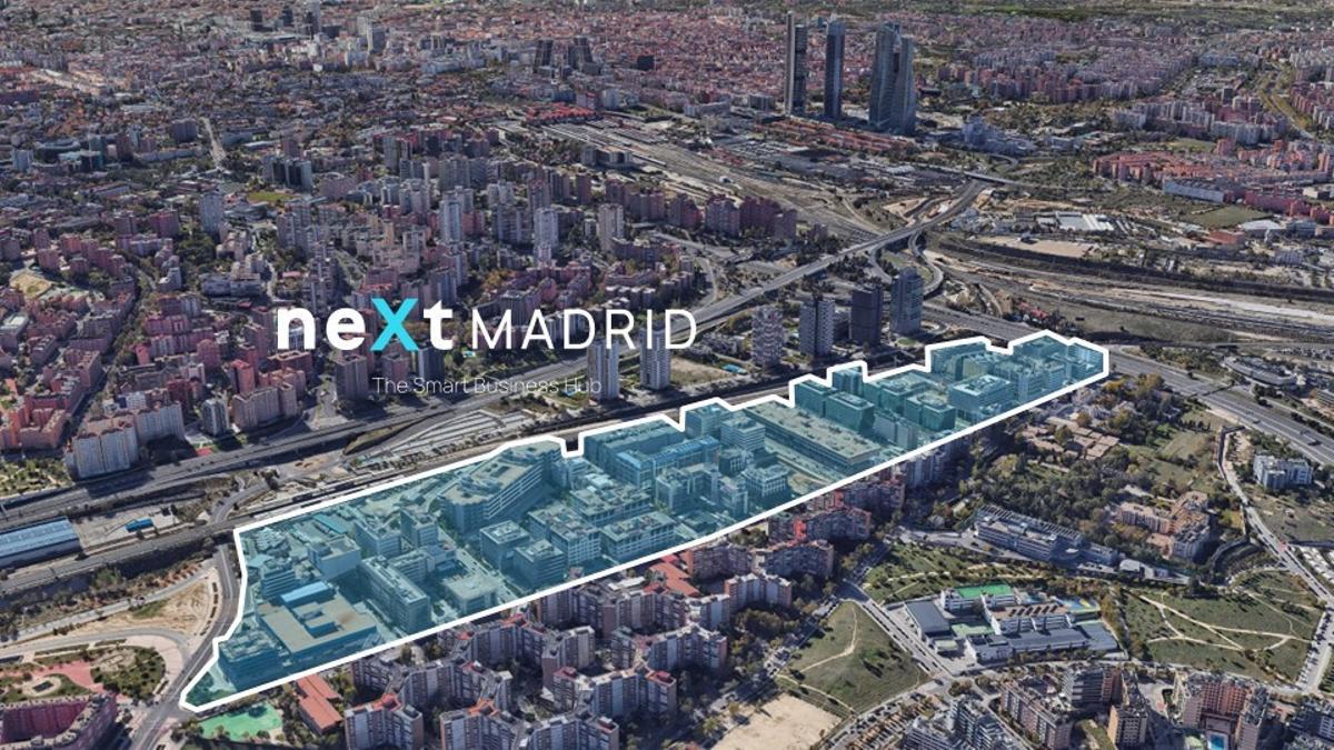 Recreación del proyecto NeXt Madrid sobre el barrio de Manoteras.