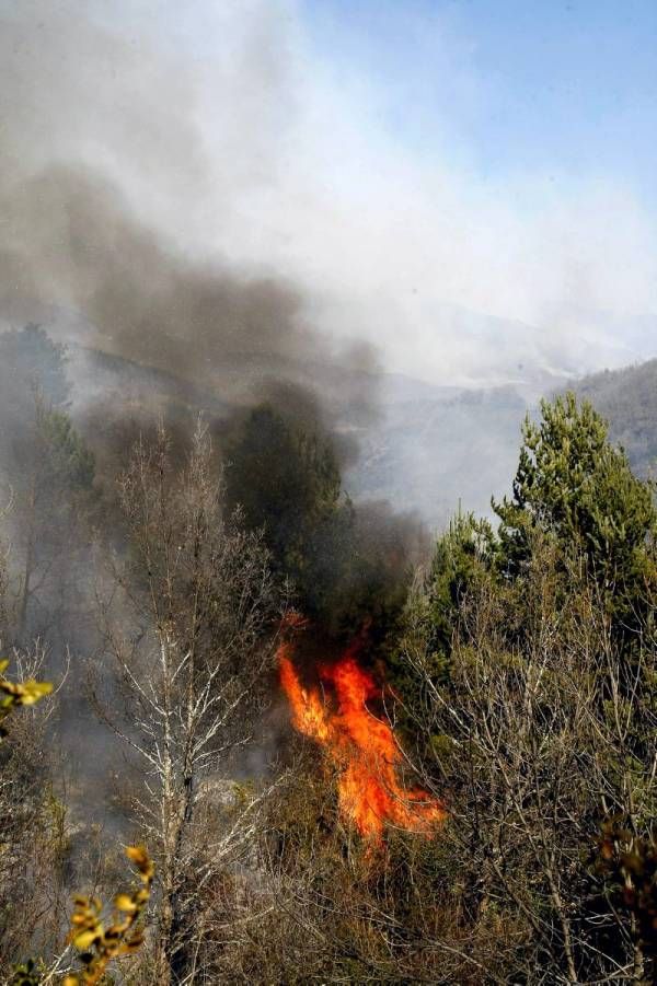 Imágenes del incendio en la Ribagorza