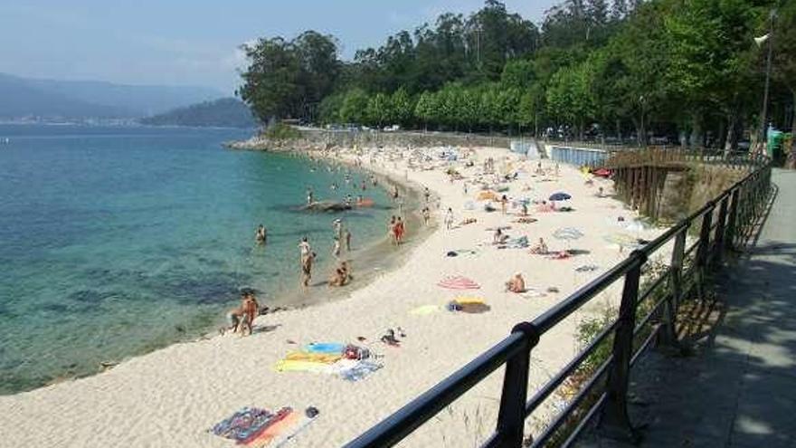 El emisario proyectado remataría ante la playa de Portocelo. // S.A.