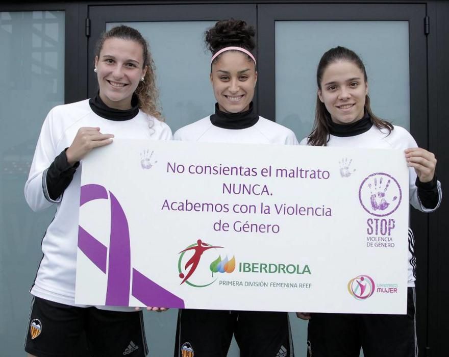 El Valencia Femenino apoya el Día Internacional contra la violencia de género