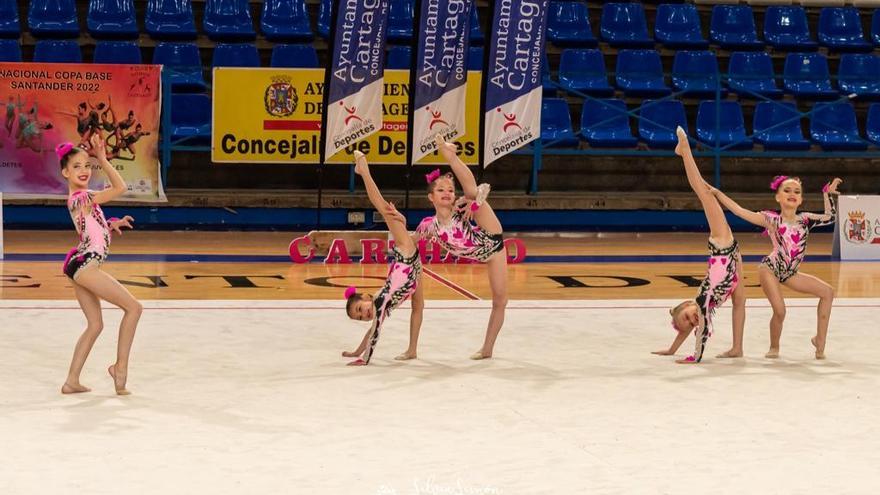 Las prebenjamines del Club Rítmica Santomera