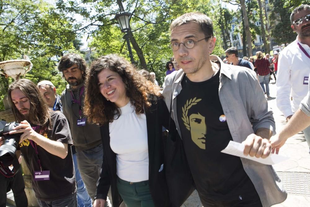 Acto electoral de Podemos en Oviedo con Juan Carlos Monedero