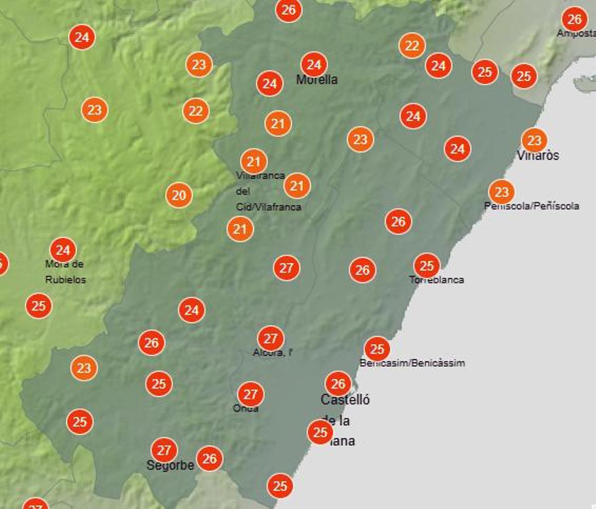 Temperaturas sábado 6