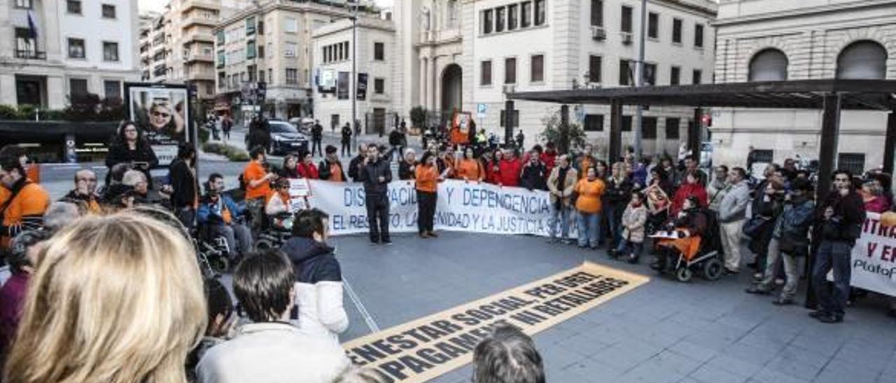 Imagen de archivo de una de las protestas en defensa de la Ley de Dependencia.