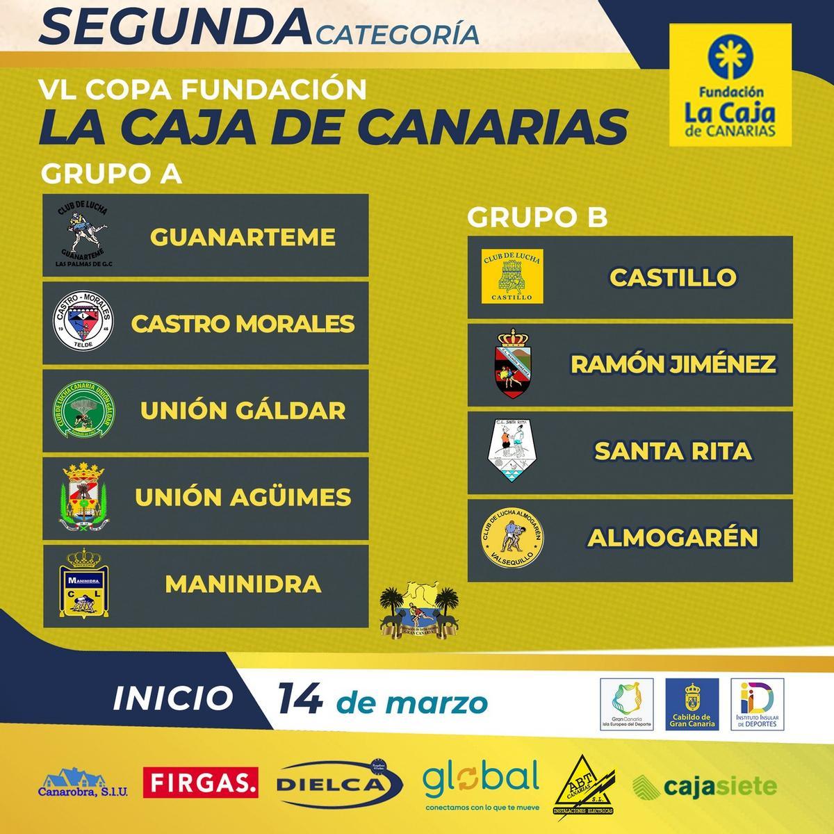 La VL edición de la Copa Fundación La Caja de Canarias de Lucha Canaria toma forma.