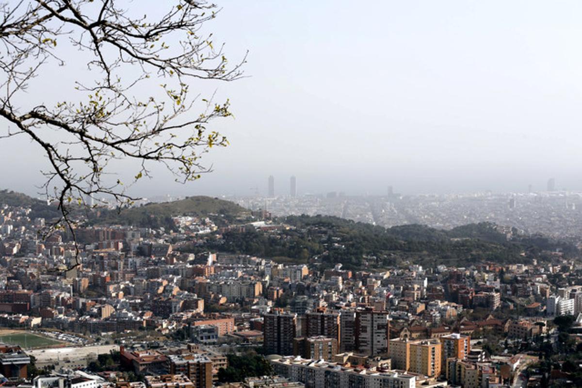 Vista de la ciutat de Barcelona des de Collserola.