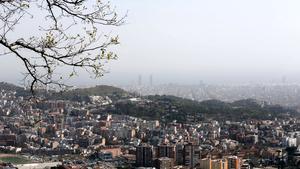 Vista de la ciutat de Barcelona des de Collserola.
