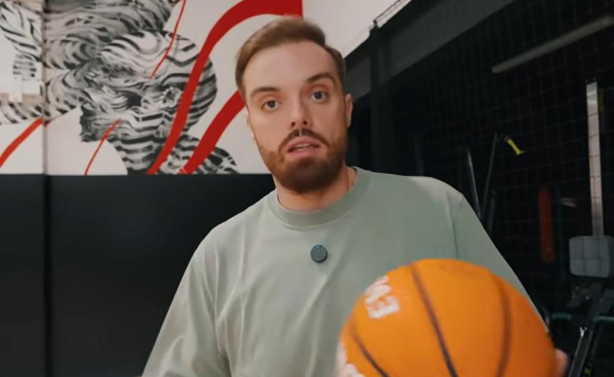 Ibai Llanos antes del reto contra Ricky Rubio.