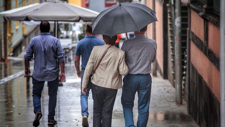 Jornada con lluvias en Tenerife.