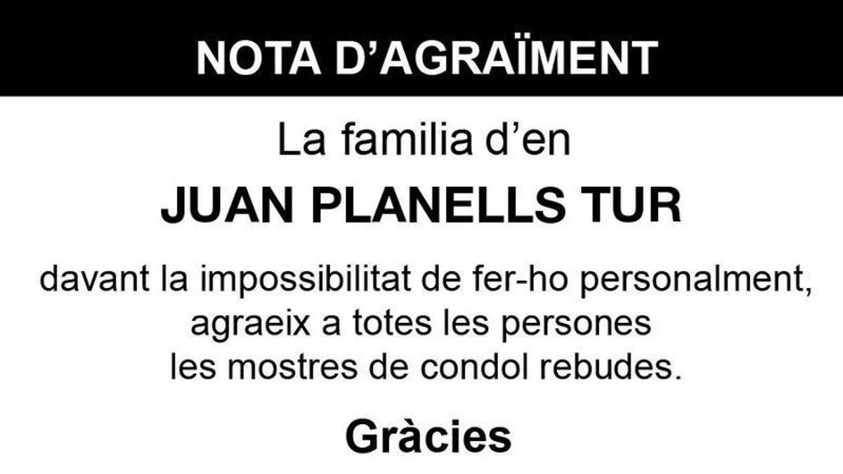 Nota Juan Planells Tur