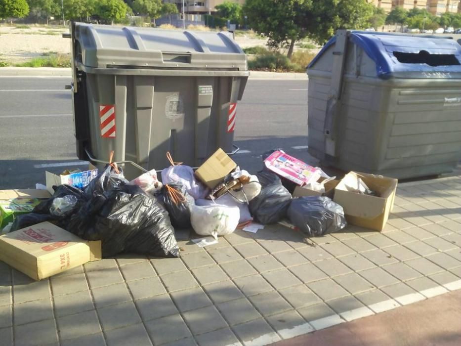 Basura en las calles de Alicante