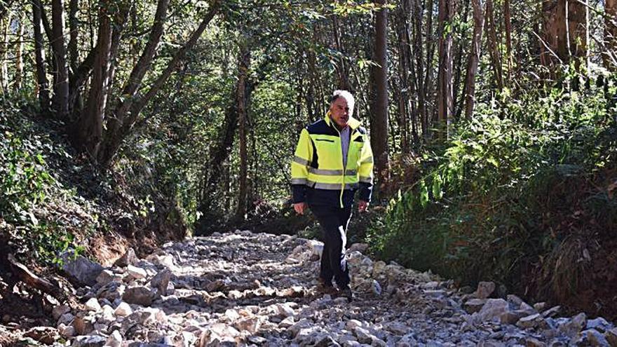 El edil de Medio Rural, Alejandro Villa, en el camino. | R. I. G.