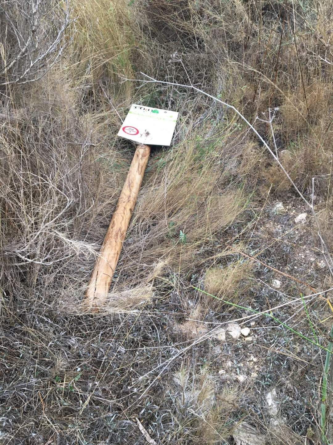 Vandalismo en parajes naturales de Monóvar