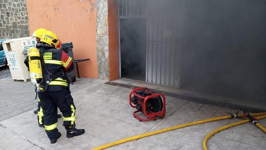 Intervención de los bomberos.