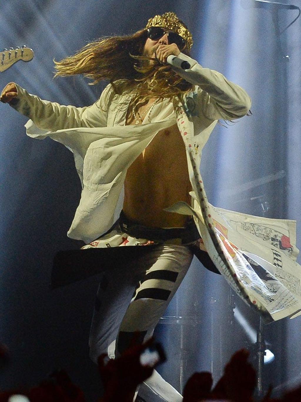 Jared Leto en el concierto en Sao Paulo
