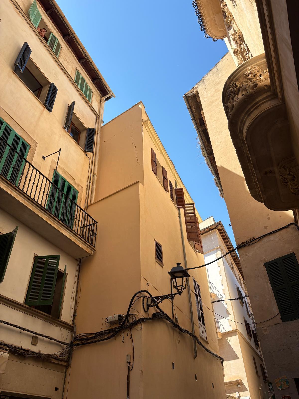 Derrumbe de un edificio en la calle Can Campaner de Palma