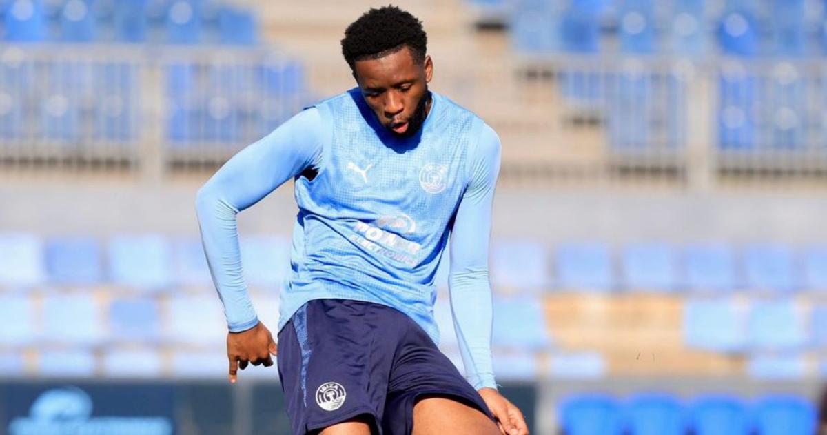 Kembo, ayer, con el Ibiza. | UD IBIZA