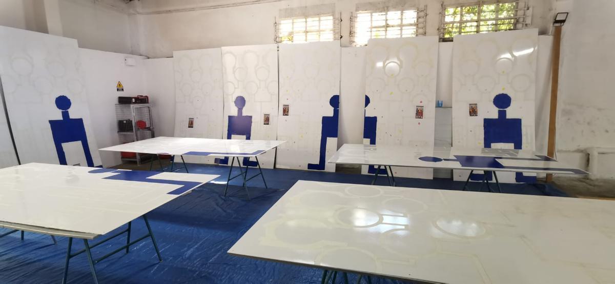 Así construye la obra en memoria de Martínez Garrido el artista Nelson Villalobos Así construye la obra en memoria de Martínez Garrido el artista Nelson Villalobos