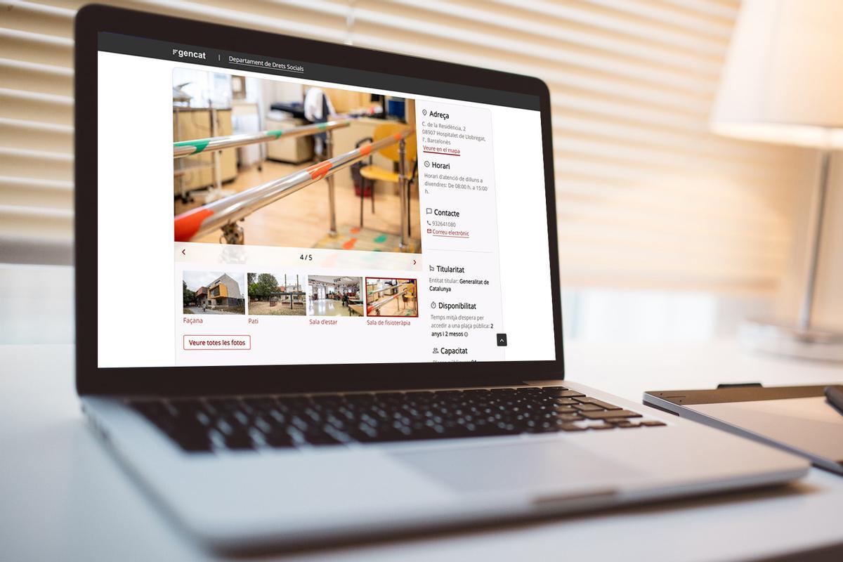 El web inclou fotografies, mapes i informació sobre els serveis de cada equipament