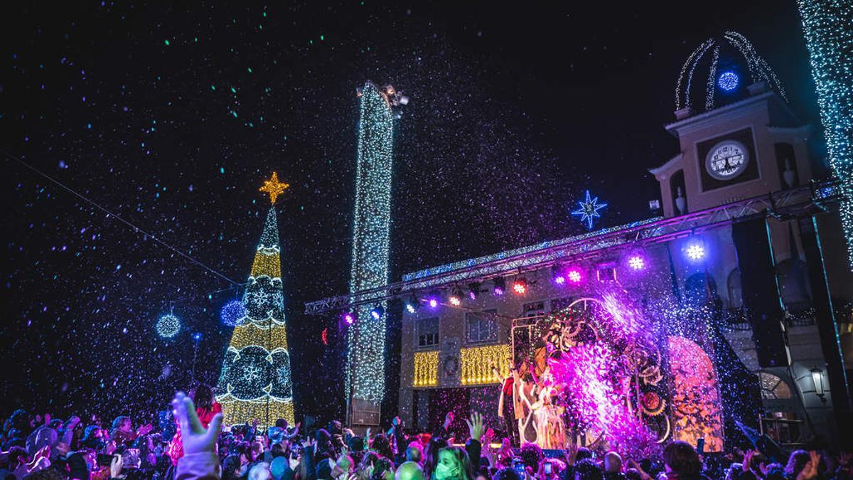 Encendido de las luces de Navidad en Santa Coloma de Gramenet, en una imagen de archivo