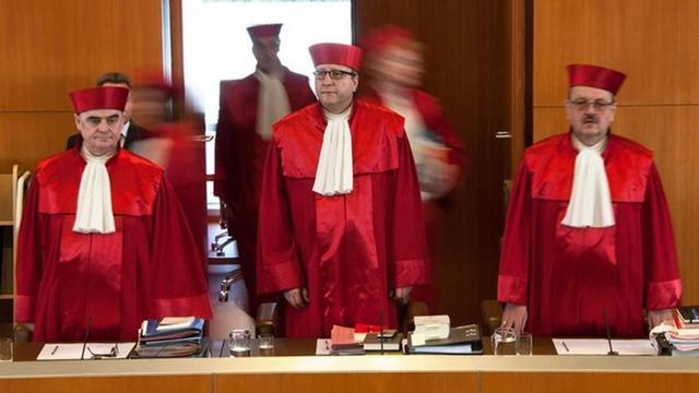 Tribunal alemán que debe pronunciarse sobre la ilegalización del Partido Nacionaldemócrata de Alemania (NPD).