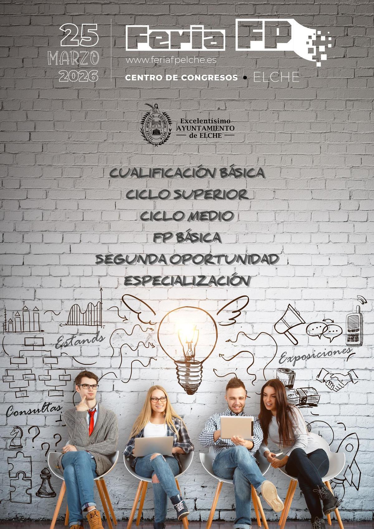 Cartel de la Feria de Formación Profesional de Elche