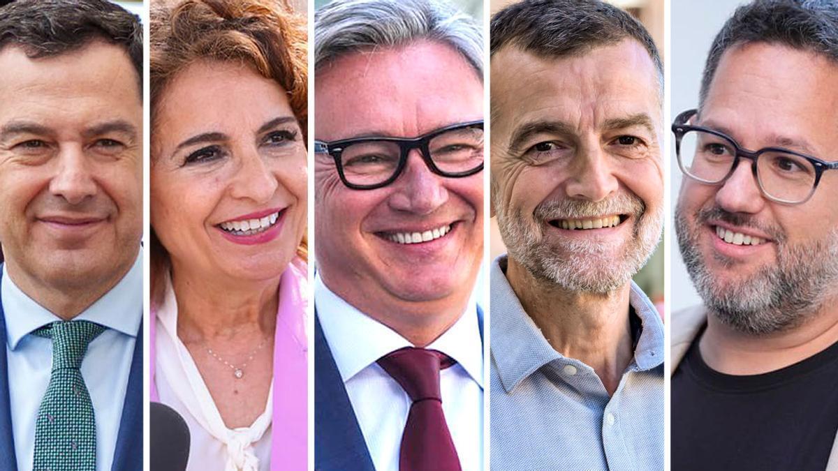 Los cinco candidatos a la presidencia de la Junta.