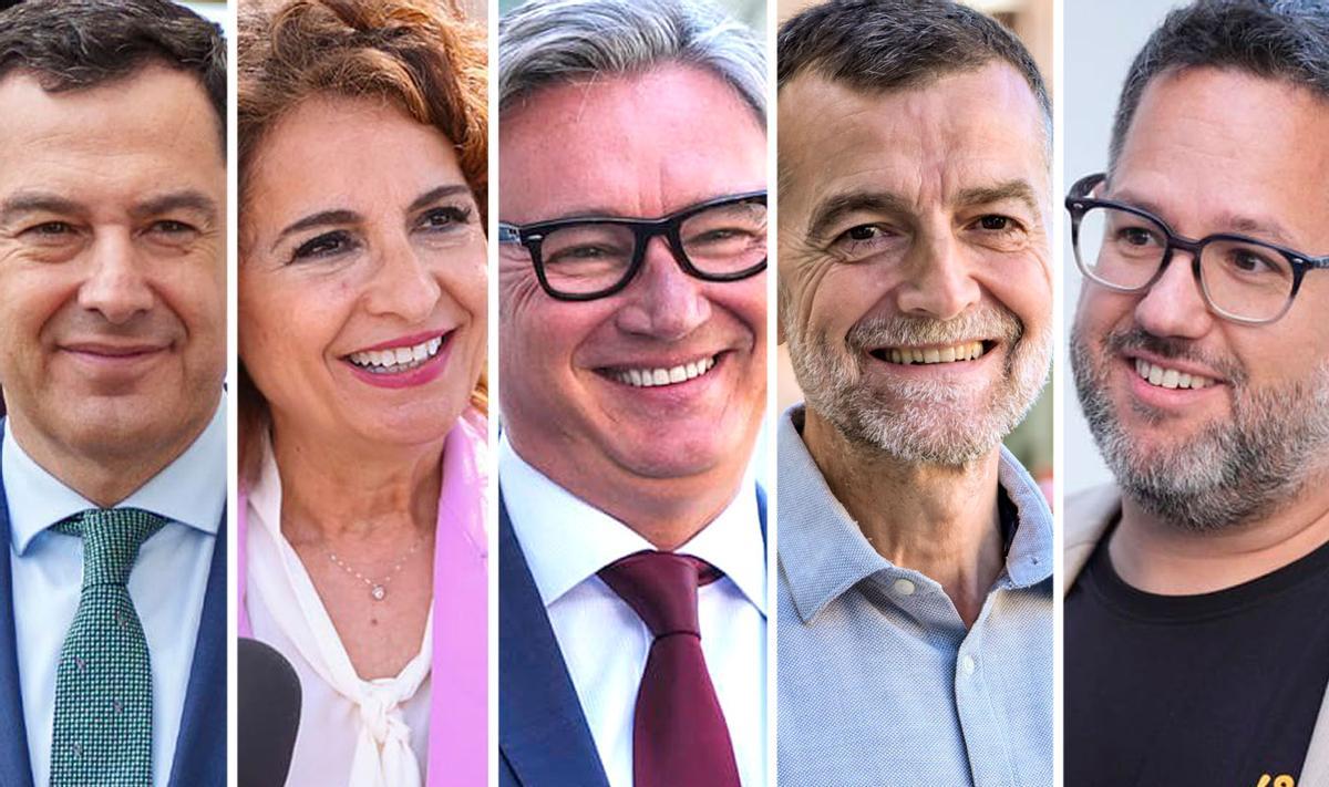 Los cinco candidatos a la presidencia de la Junta.