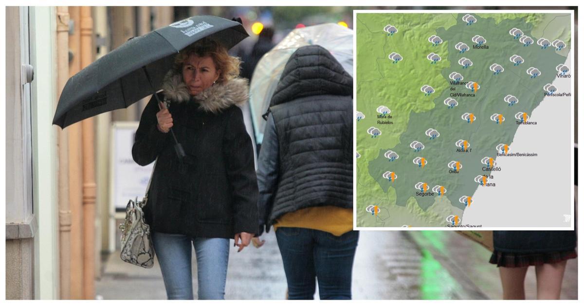 Los castellonenses están pendientes del tiempo, con la Magdalena a la vuelta de la esquina. En la imagen vemos el mapa con el pronóstico del tiempo de Aemet para este jueves.