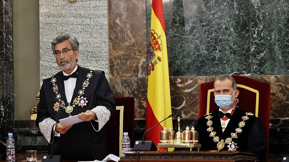 Lesmes, durant el seu discurs en presència de Felip VI