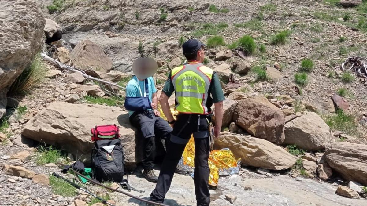 Rescate de un senderista en el Valle de Ip (Canfranc).