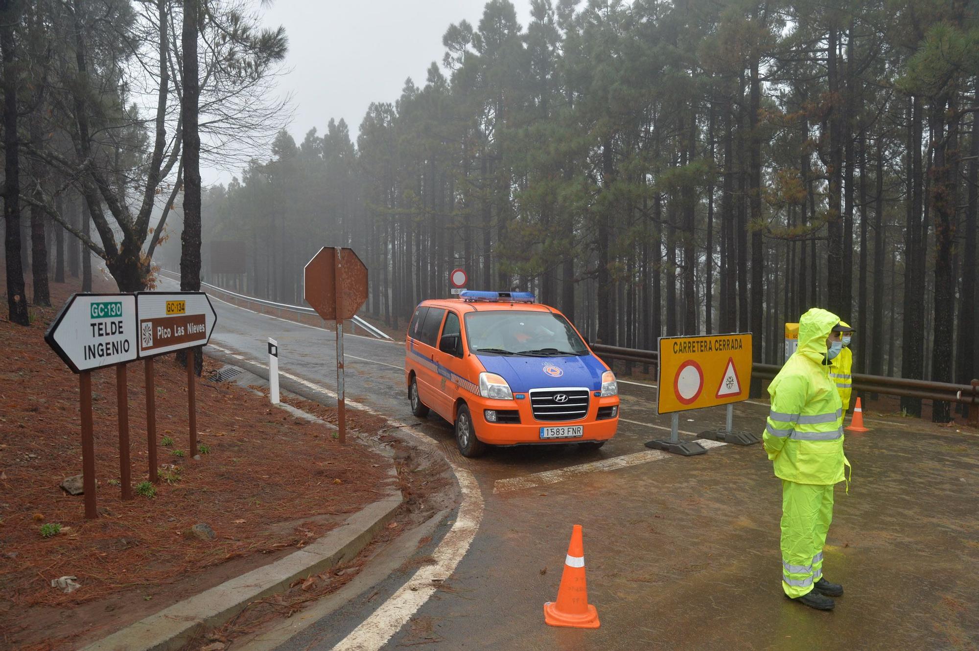 Nueva jornada de lluvias en Gran Canaria por el paso de la borrasca 'Filomena'