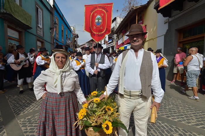 Carretas y grupos en la romería del Pino