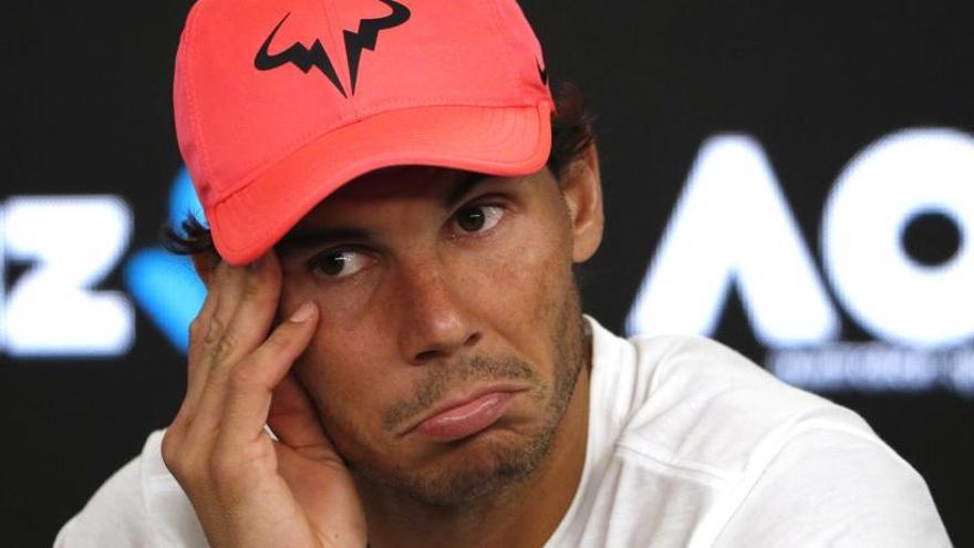 Nadal, en rueda de prensa tras el partido.