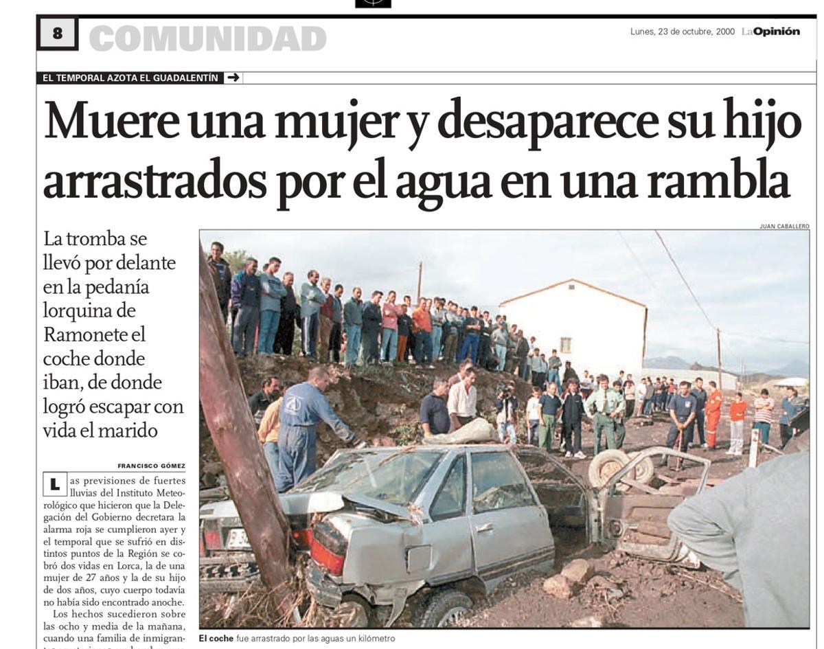 Página de La Opinión de los trágicos hechos que tuvieron lugar en octubre de 2000