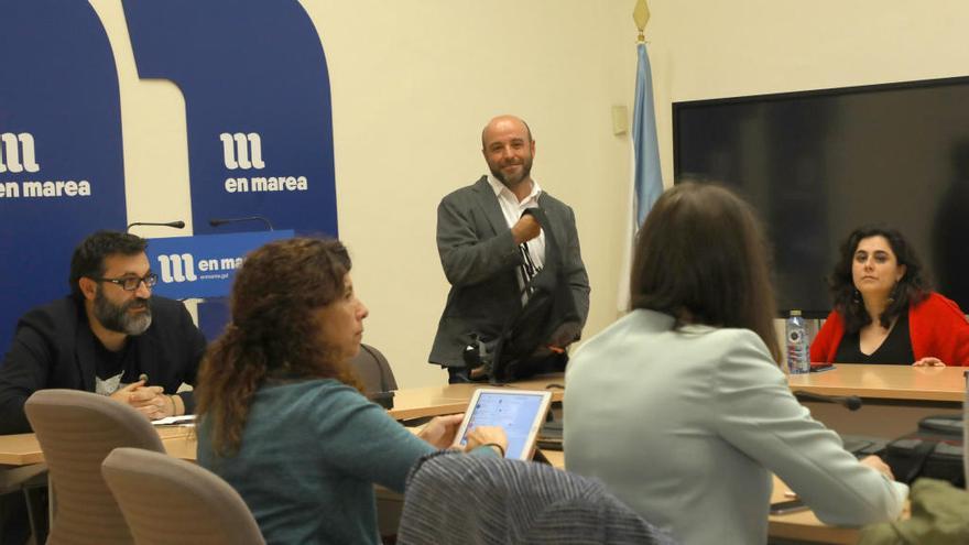 Luis Villares, en la reunión del grupo // X. Álvarez