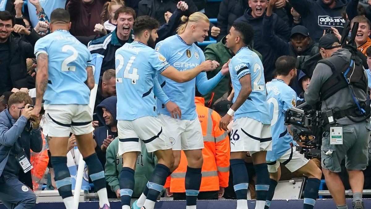 Erling Haaland aprovechó un magnífico pase de Savinho para poner el 1-0 en el Etihad