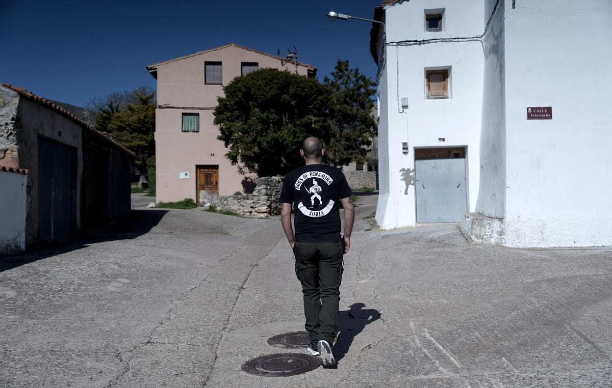 Fernando del Amo, durante una gira por Benamira en Soria.