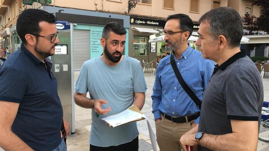 Mezquida, Fuset (con el cuestionario), Tejero y Marín.