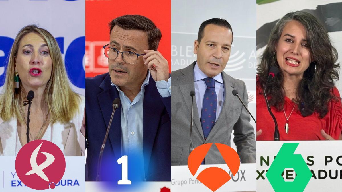 Candidatos y televisiones que cubrirán las elecciones extremeñas